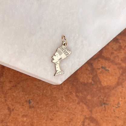 10KT Yellow Gold Egyptian Queen Nefertiti Pendant Charm