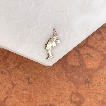 10KT Yellow Gold Egyptian Queen Nefertiti Pendant Charm