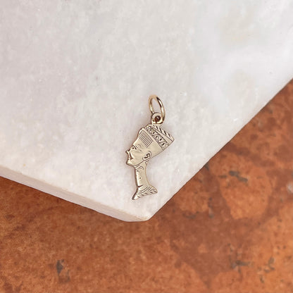 10KT Yellow Gold Egyptian Queen Nefertiti Pendant Charm