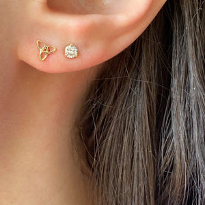 14KT Yellow Gold Mini Celtic Knot Stud Earrings
