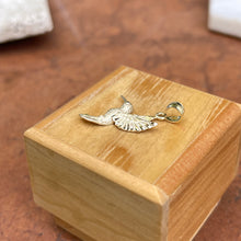 Load image into Gallery viewer, 14KT Yellow Gold Diamond-Cut Flying Hummingbird Pendant