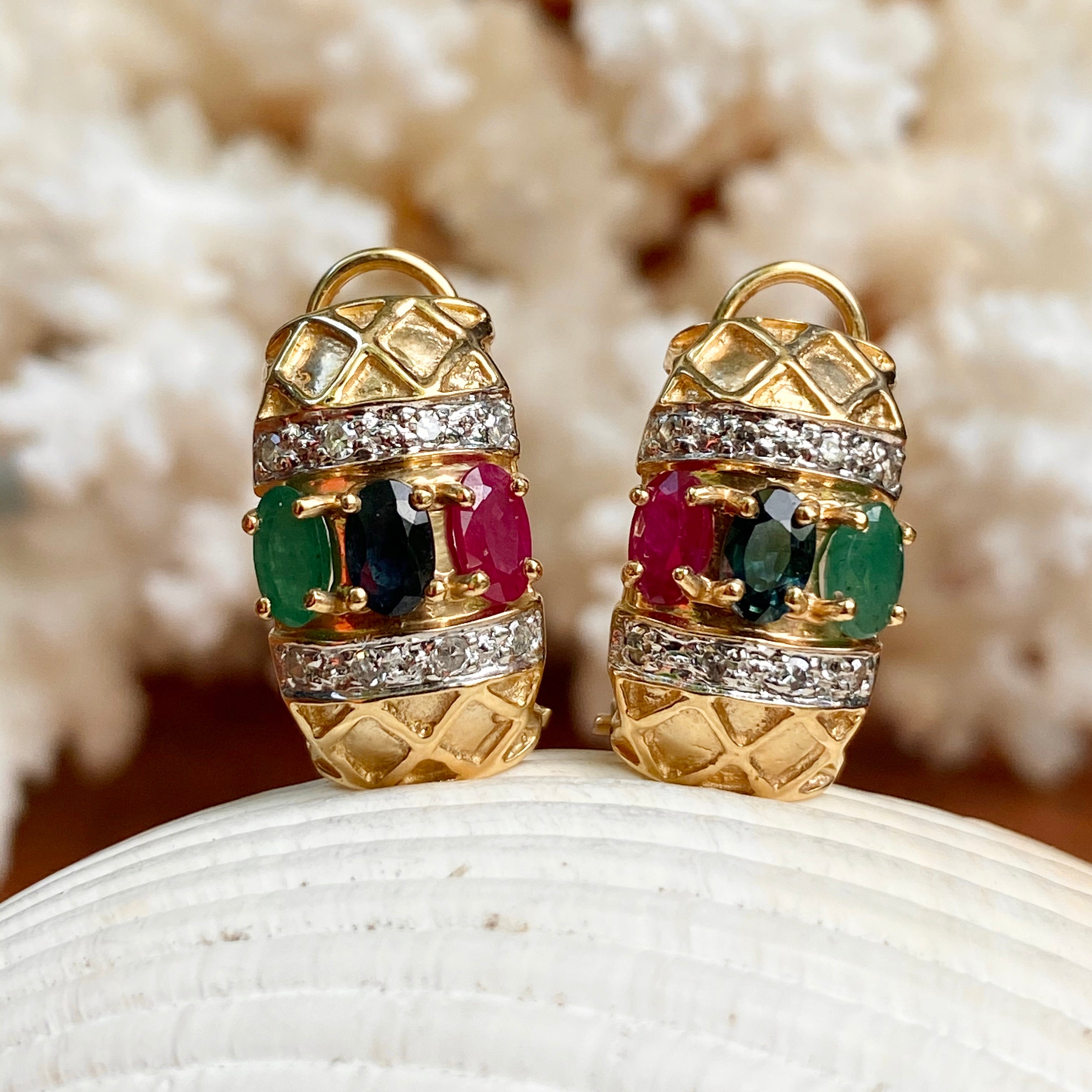 Estate on sale emerald earrings