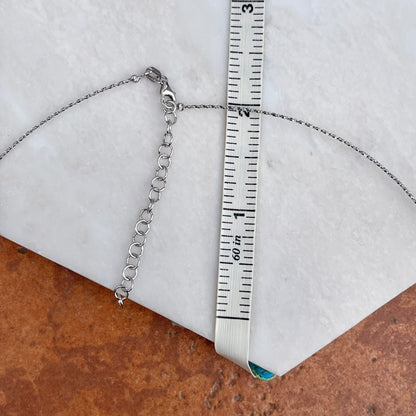 14KT White Gold Thin Cable .75mm Round Neck Wire Adjustable Necklace