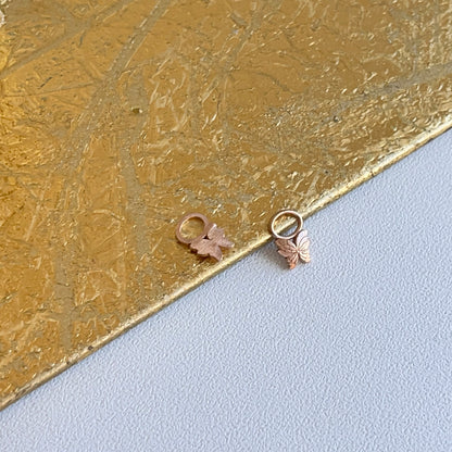 14KT Rose Gold Mini Butterfly Earring Charms