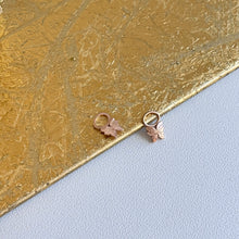 Load image into Gallery viewer, 14KT Rose Gold Mini Butterfly Earring Charms