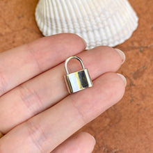 Load image into Gallery viewer, Sterling Silver Polished Padlock Pendant Clasp 15mm