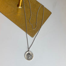 Load image into Gallery viewer, Sterling Silver St Christopher 25mm Medal Chain Necklace