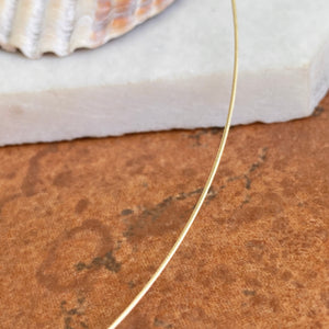 14KT Yellow Gold Omega Neck Wire Collar Necklace .50mm
