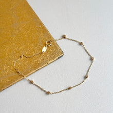 Load image into Gallery viewer, 14KT Yellow Gold Cube Station Chain Bracelet