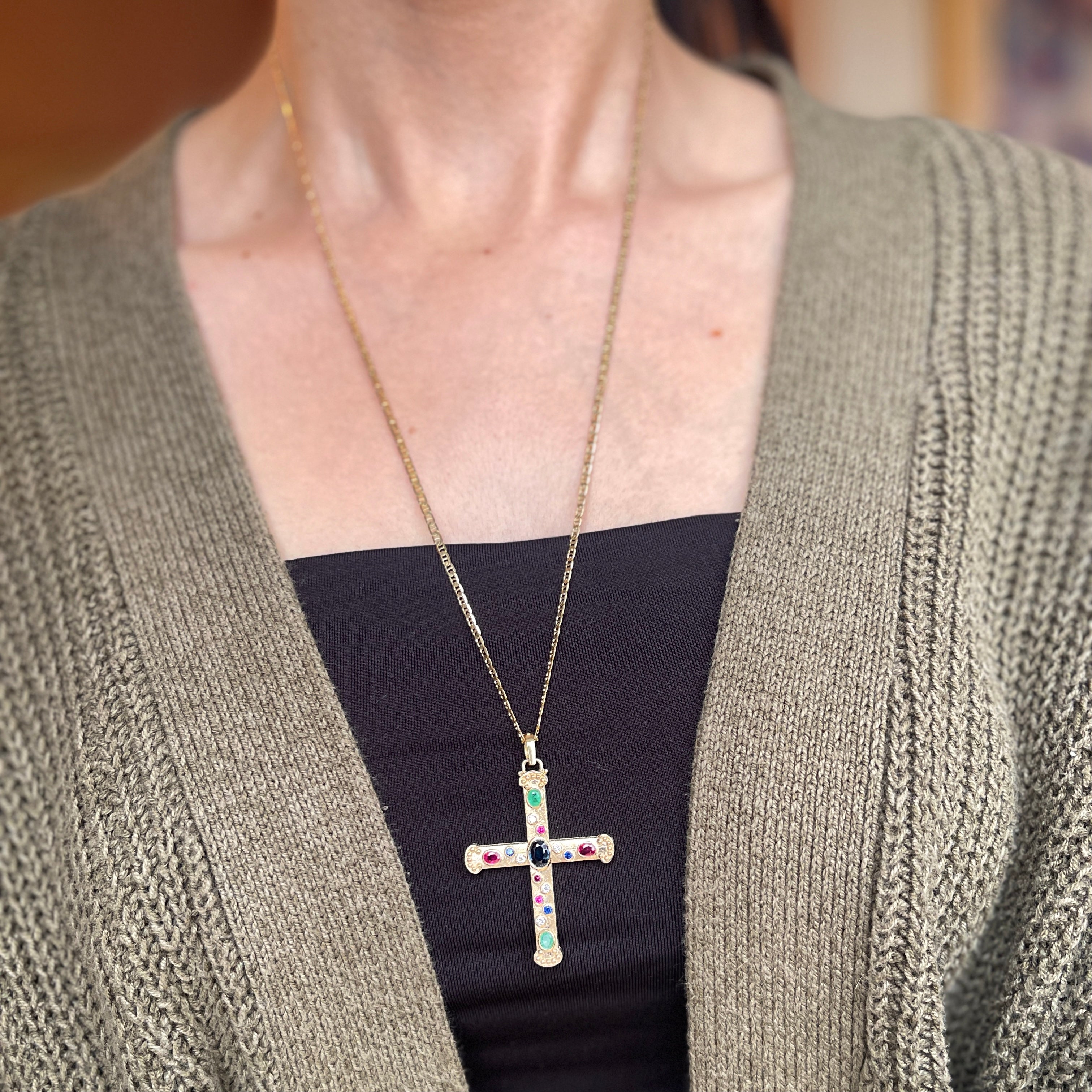 Cross Pendant for Men | Medieval Cross Pendant | Handmade Cross Pendant –  Gilleri Jewel