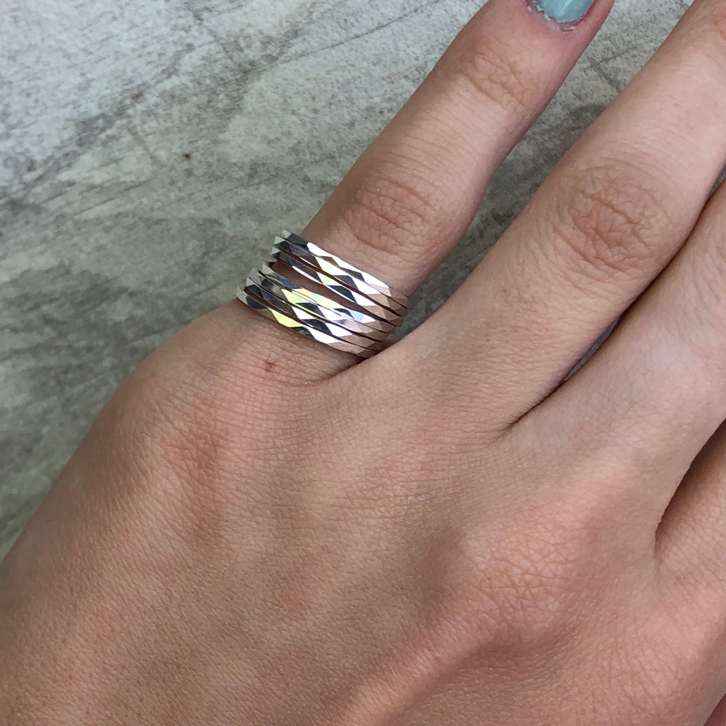 Sterling Silver Diamond-Cut Samanario Ring Size 7, Sterling Silver Diamond-Cut Samanario Ring Size 7 - Legacy Saint Jewelry