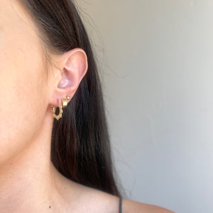 14KT Yellow Gold Round Filigree Hoop Earrings 19mm