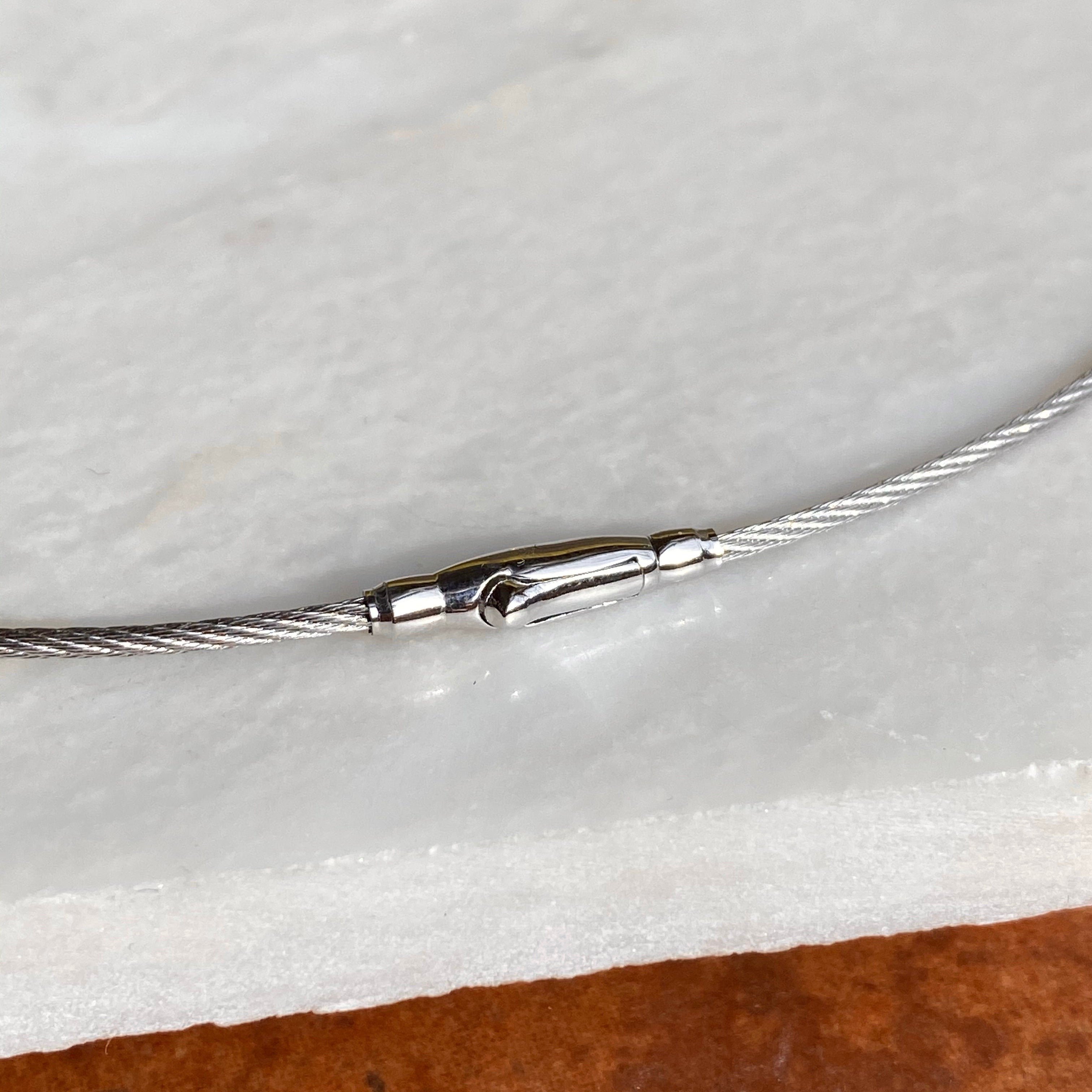 White gold sale wire necklace