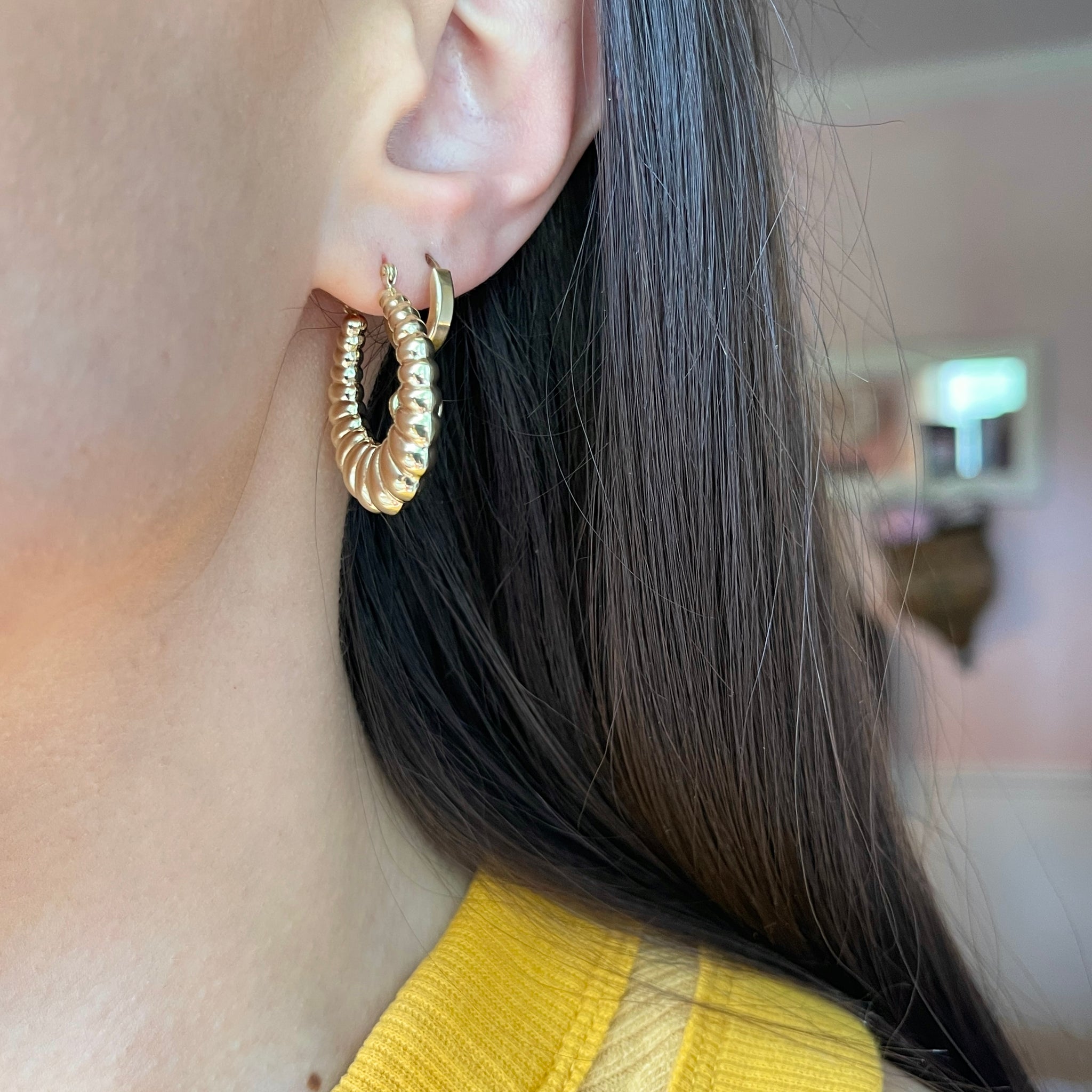 Rectangular Creole Hoop Earrings – Shralite