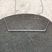 Load image into Gallery viewer, 14KT White Gold Diamond Bar Chain Necklace, 14KT White Gold Diamond Bar Chain Necklace - Legacy Saint Jewelry
