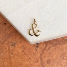 Load image into Gallery viewer, 14KT Yellow Gold Polished Ampersand Symbol Pendant Charm