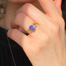 Load image into Gallery viewer, Estate 14KT Yellow Gold Oval Tanzanite + Diamond Detailed Ring, Estate 14KT Yellow Gold Oval Tanzanite + Diamond Detailed Ring - Legacy Saint Jewelry