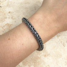 Load image into Gallery viewer, Sterling Silver Braided Oxidized Bracelet, Sterling Silver Braided Oxidized Bracelet - Legacy Saint Jewelry