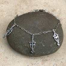 Load image into Gallery viewer, Sterling Silver Ichthus Fish Cross Dove Charm Bracelet 7&quot;, Sterling Silver Ichthus Fish Cross Dove Charm Bracelet 7&quot; - Legacy Saint Jewelry