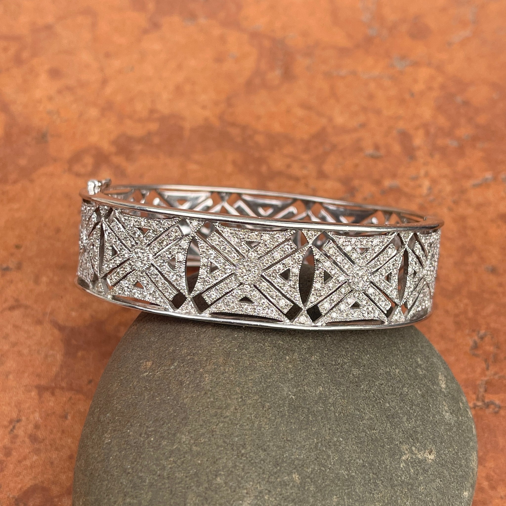 Paloma Wide Diamond Cuff Bracelet – John Atencio