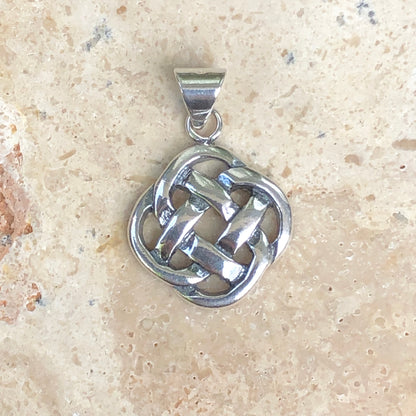 Sterling Silver Irish Celtic Knot Pendant Charm, Sterling Silver Irish Celtic Knot Pendant Charm - Legacy Saint Jewelry