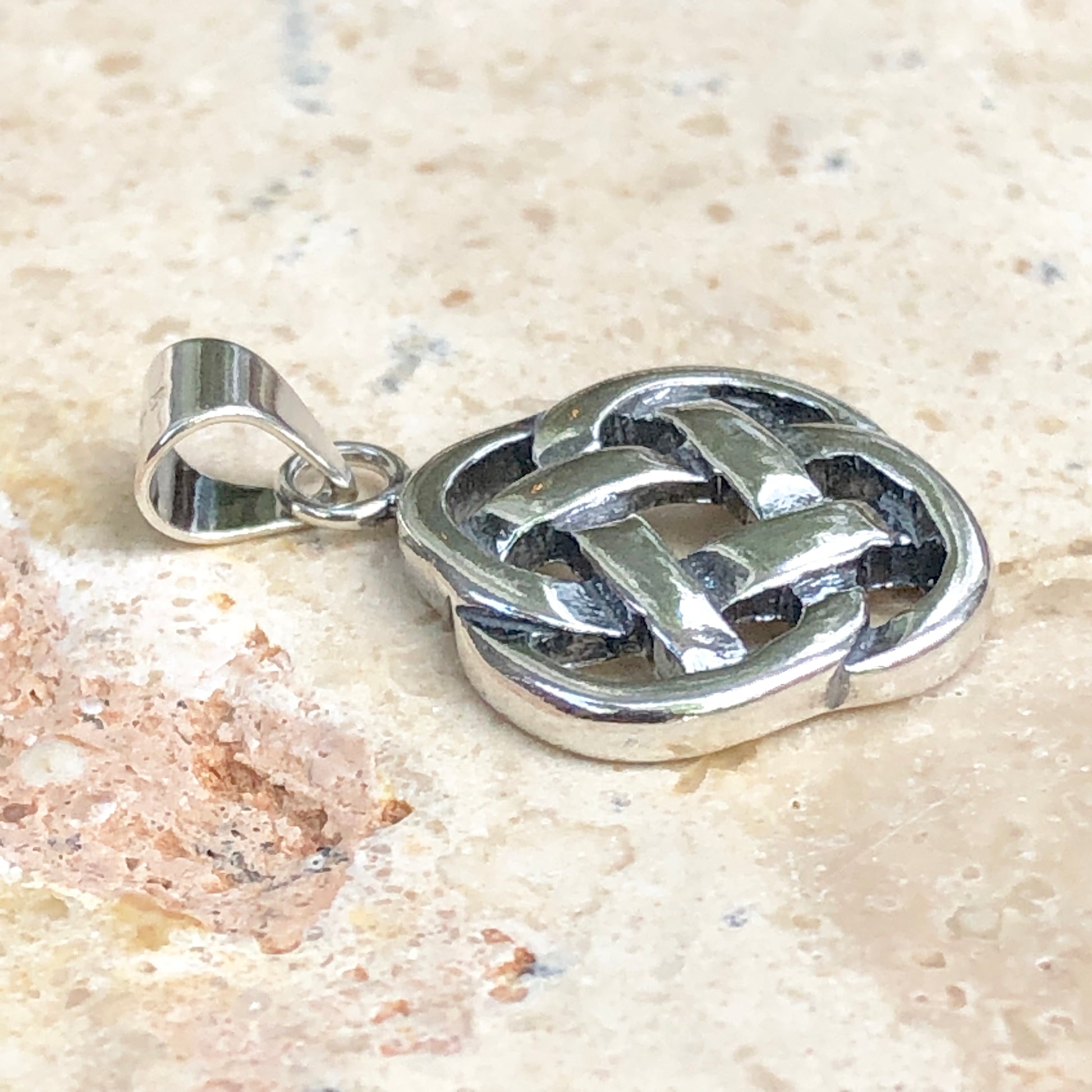 Sterling Silver Irish Celtic Knot Pendant Charm, Sterling Silver Irish Celtic Knot Pendant Charm - Legacy Saint Jewelry