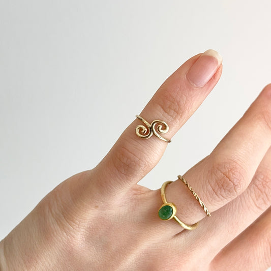 14KT Yellow Gold Swirl Design Toe Ring