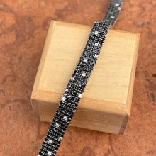 Load image into Gallery viewer, Estate 14KT White Gold Pave White + Black Diamond Link Bracelet - LSJ