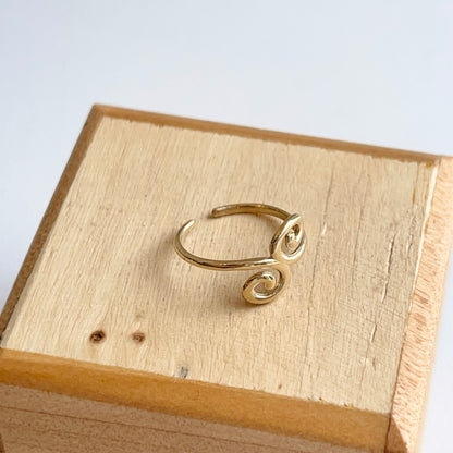 14KT Yellow Gold Swirl Design Toe Ring