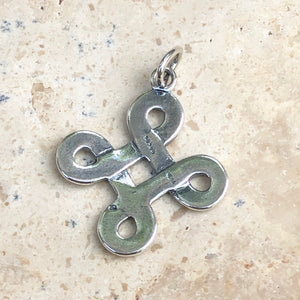 Sterling Silver Antiqued Celtic Knot Cross Pendant Charm, Sterling Silver Antiqued Celtic Knot Cross Pendant Charm - Legacy Saint Jewelry