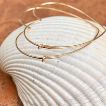 Load image into Gallery viewer, Gold-Filled Sterling Silver Thin Heart Hoop Earrings 43MM