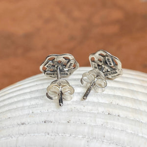 Sterling Silver Mini Celtic Weave Knot Post Stud Earrings