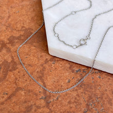 Load image into Gallery viewer, Platinum Solid 1mm Cable Chain Adjustable Necklace