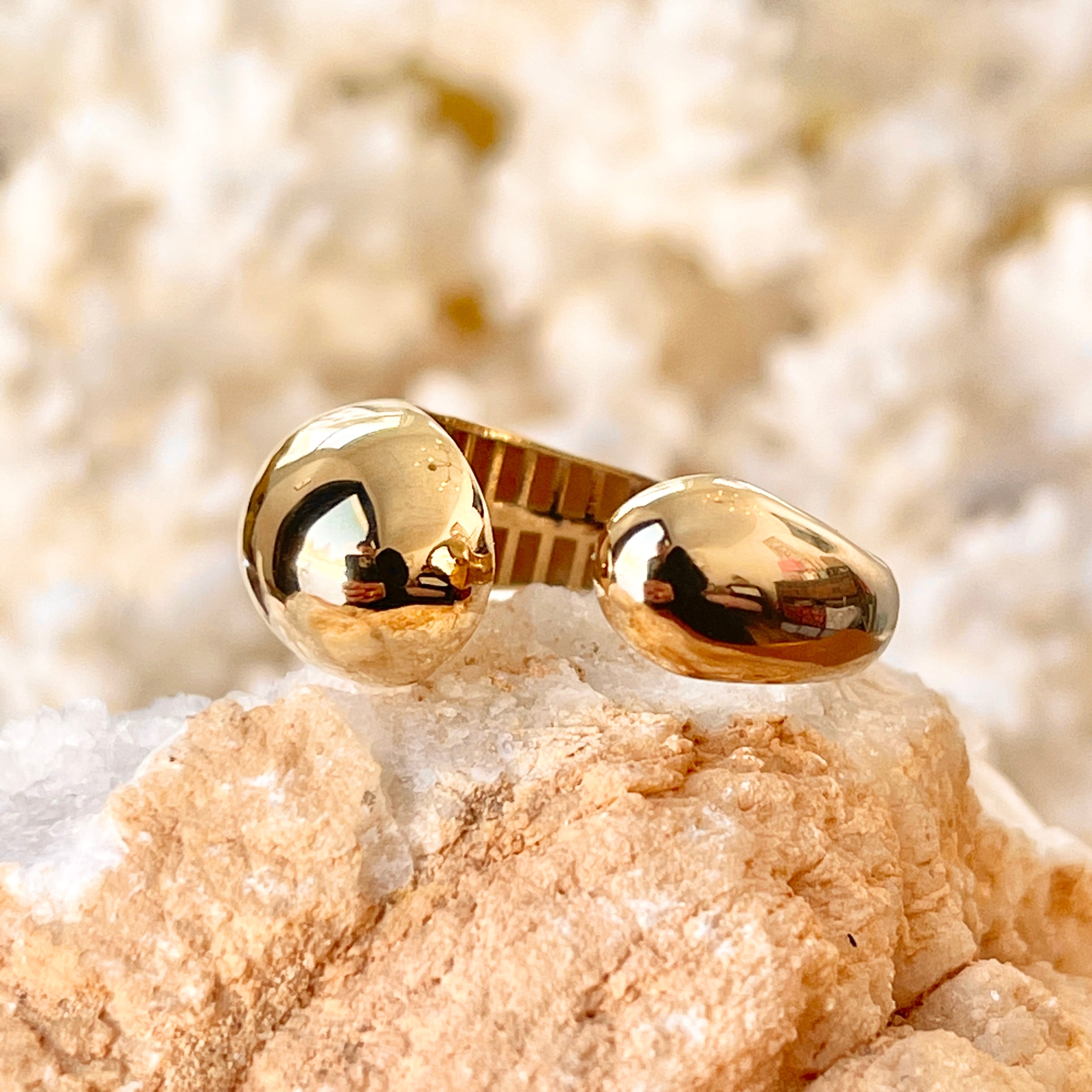 Yellow gold hot sale dome ring