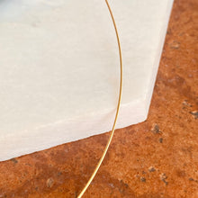 Load image into Gallery viewer, 14KT Yellow Gold Thin Cable Collar Neck Wire Necklace .6mm, 14KT Yellow Gold Thin Cable Collar Neck Wire Necklace .6mm - Legacy Saint Jewelry