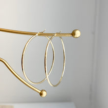 Load image into Gallery viewer, 10KT Yellow Gold Thin Round Tube Hoop Earrings 55mm