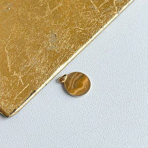 14KT Yellow Gold St Martin de Porres Medal Pendant Charm 12mm
