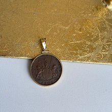 Load image into Gallery viewer, Estate 14KT Yellow Gold 1808 East India Coin Bezel Pendant