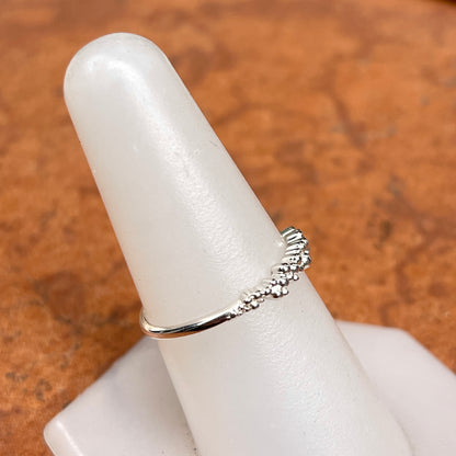 Sterling Silver Scattered Bead Stackable Ring