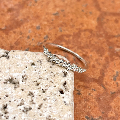 Sterling Silver Scattered Bead Stackable Ring