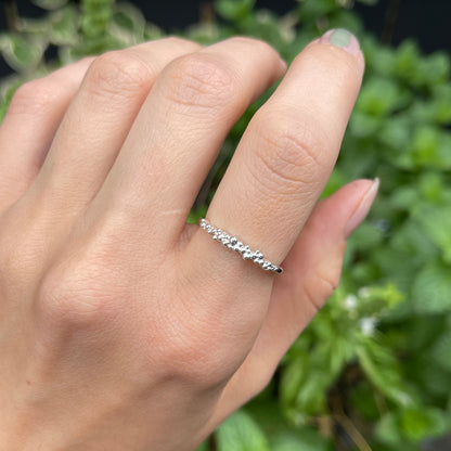 Sterling Silver Scattered Bead Stackable Ring