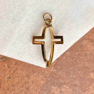 14KT Yellow Gold Polished CrossFish Pendant, 14KT Yellow Gold Polished CrossFish Pendant - Legacy Saint Jewelry