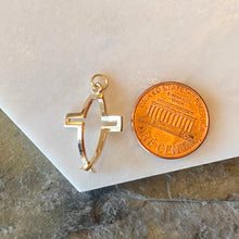 Load image into Gallery viewer, 14KT Yellow Gold Polished CrossFish Pendant, 14KT Yellow Gold Polished CrossFish Pendant - Legacy Saint Jewelry