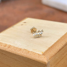 Load image into Gallery viewer, 14KT Yellow Gold Marquise CZ Cartilage Stud Earring