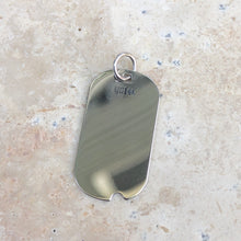Load image into Gallery viewer, 14KT White Gold Polished Dog Tag, 14KT White Gold Polished Dog Tag - Legacy Saint Jewelry
