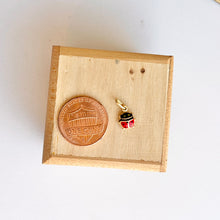 Load image into Gallery viewer, 14KT Yellow Gold Red Enamel Mini Ladybug Pendant Charm