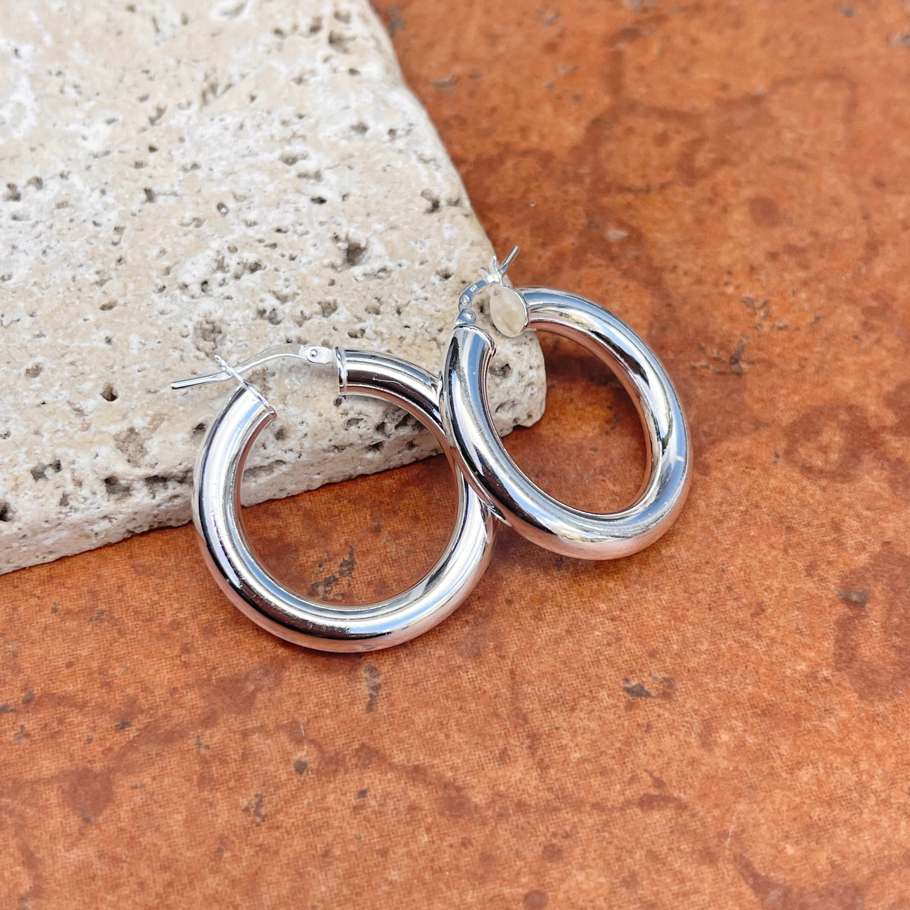 5mm sterling deals silver hoop earrings