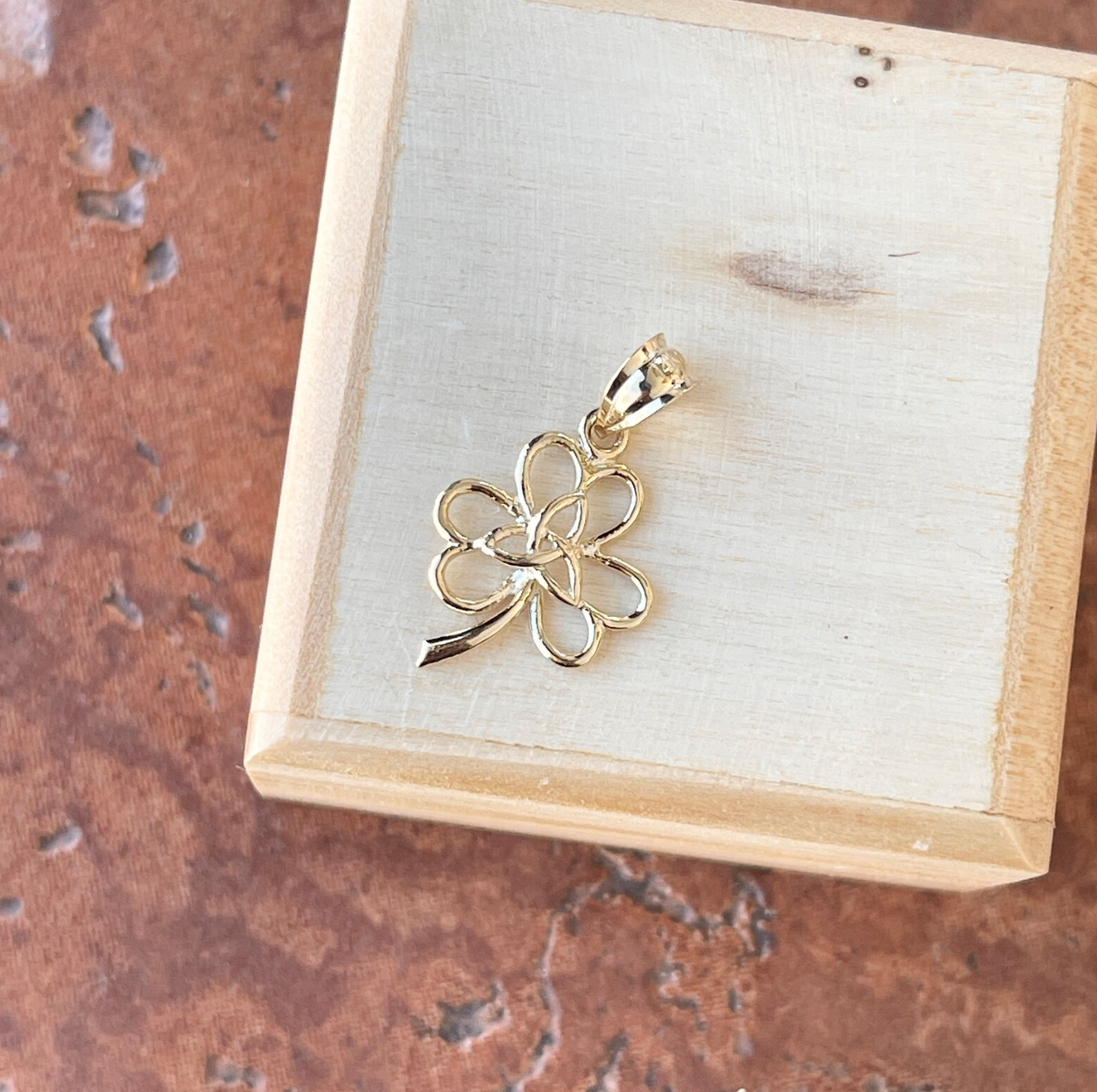Four Leaf Clover 3 Flower Necklace - Gold and Rose Gold Rose Gold