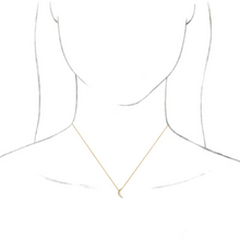 Load image into Gallery viewer, 14KT Yellow Gold Crescent Moon Pendant Chain Necklace