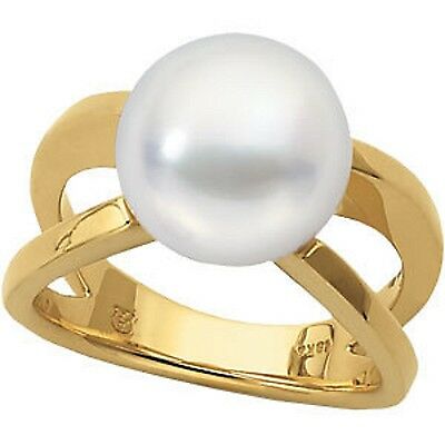 14KT Yellow Gold Genuine Paspaley South Sea Pearl Open Band Ring, 14KT Yellow Gold Genuine Paspaley South Sea Pearl Open Band Ring - Legacy Saint Jewelry